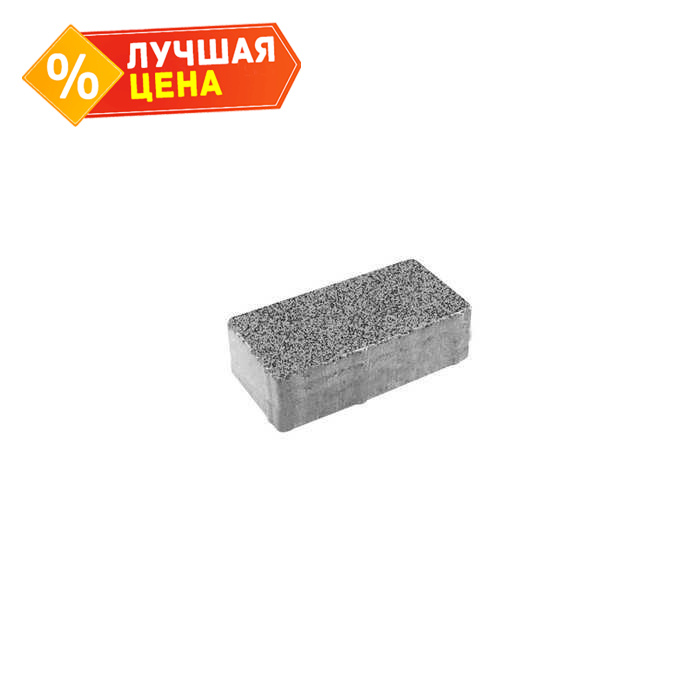 Плитка тротуарная Прямоугольник (Ла-Линия) Б.2.П.8 Гранит+ серый с черным 200x100x80 мм