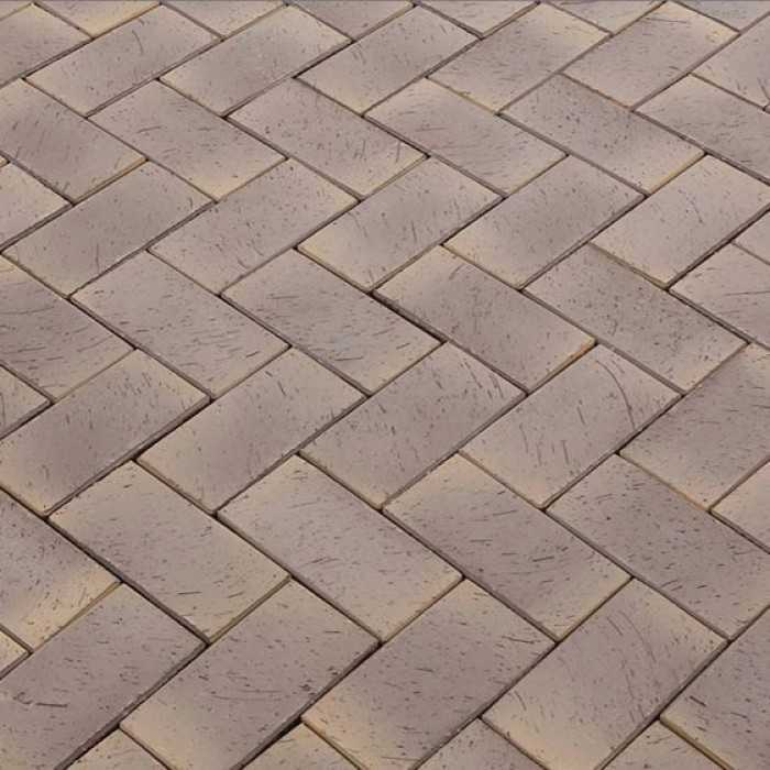 Клинкерная брусчатка Lode Gobi темно-пестрая шероxоватая, 200x100x52 мм