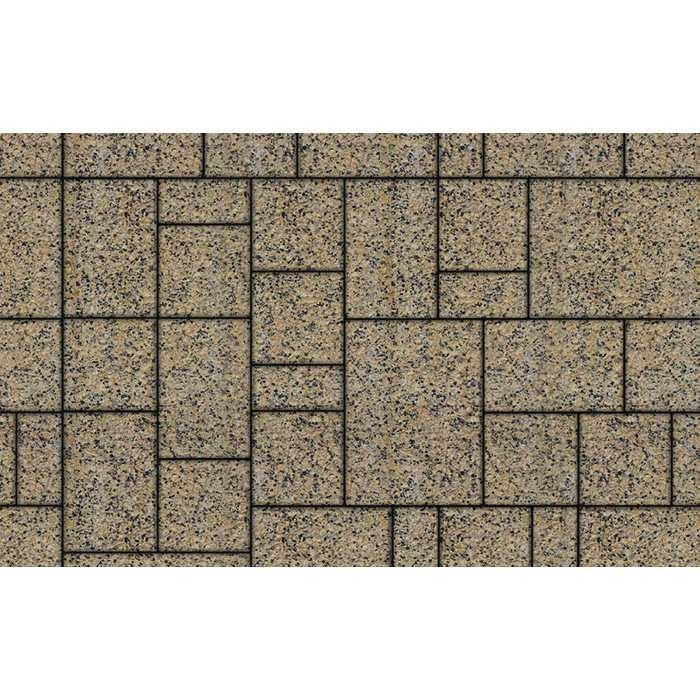 Плитка тротуарная Мюнxен Б.2.Ф.6см Гранит + желтый с черным